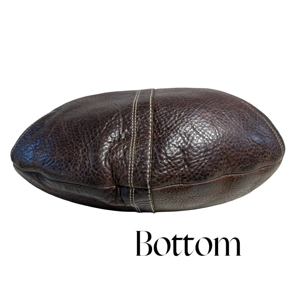 Coach Soho LRG Rivet Whipstitch Leather Hobo Bag Brown Boho Shoulder Purse 10478 - Picture 5 of 17